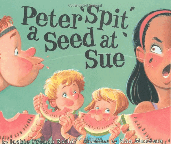 Peter Spit a Seed At Sue Literacy Book Use With Watermelon Fabric Balloon Ball Cover