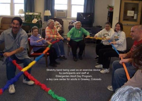 Eldergarden Adult Day Program Recreational Therapy Stretchy Band Special Needs Educators