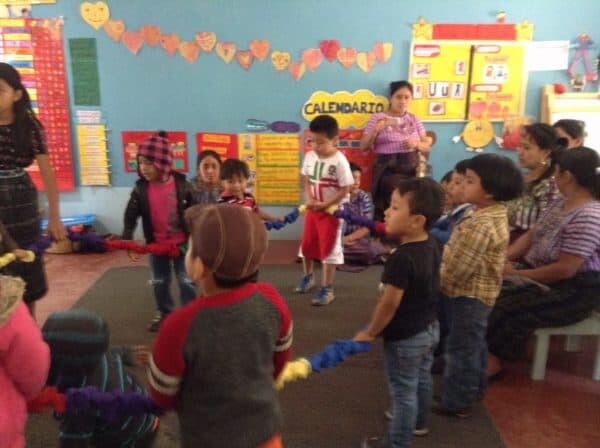 Stretchy Band and La Puerta Abierta preschool in Santiago Atitlán, Guatemala