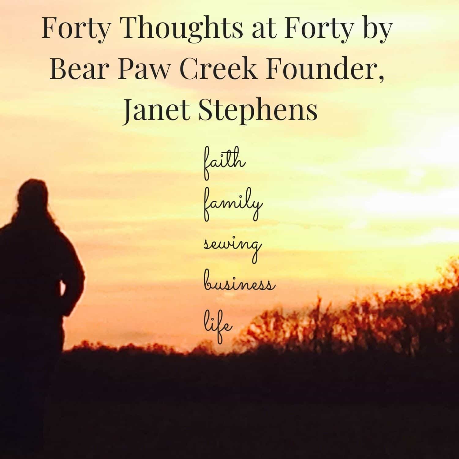 Forty Thoughts at Forty Bear Paw Creek Founder Janet Stephens American Based Manufacturer Musical Education Products