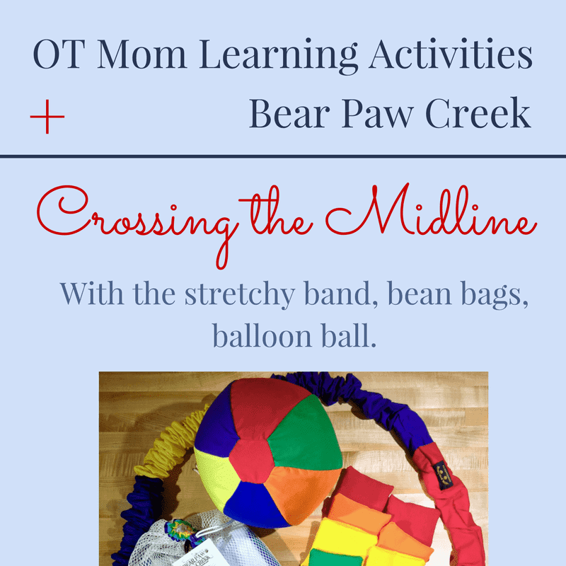 OT Mom Learning Activities with Stretchy Band, Balloon Ball, Bean Bags