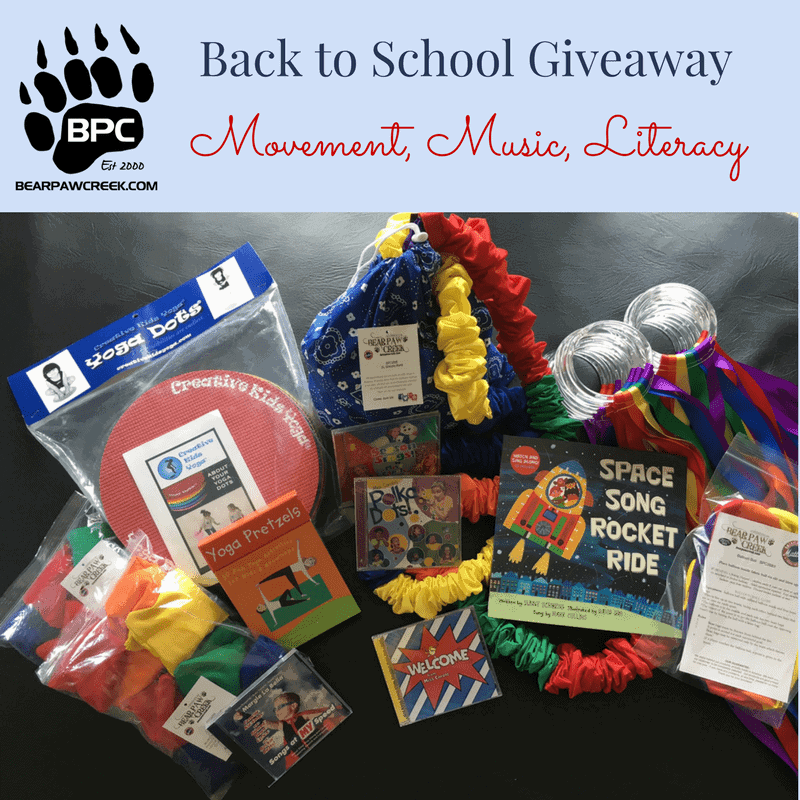 Back to School Giveaway 2017 Bear Paw Creek Music Movement Literacy