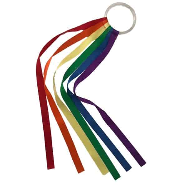 Colorful Music Movement Rainbow Ribbon Streamer On Plastic Hoop Sing Play Create Kindergarten Teachers