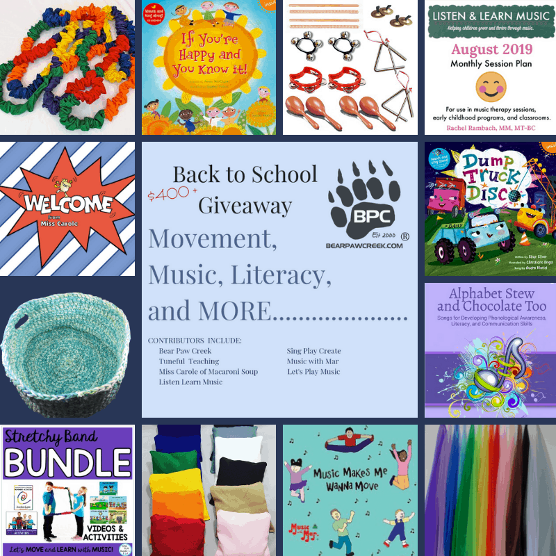 Back to School Giveaway Books Music Creative Movement 2019