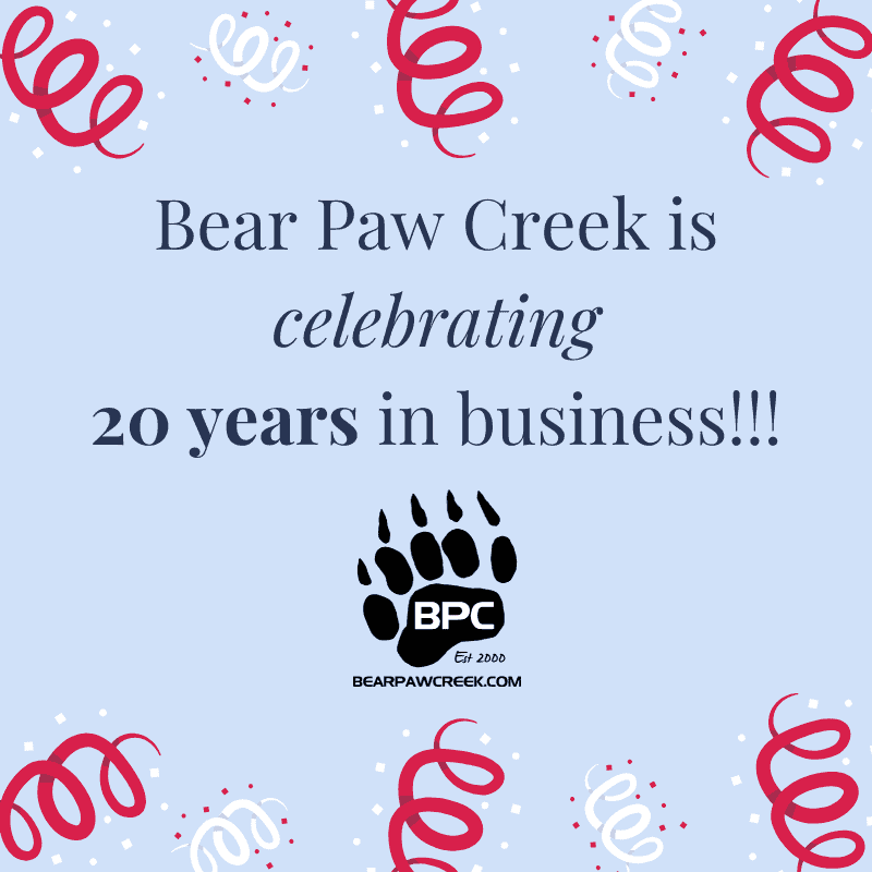 Founded in 2000 Bear Paw Creek Celebrates Twenty Years in Business