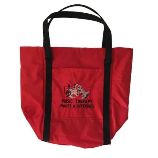 Affordable Traveling Music Therapist Makes a Difference Tote Bag Red