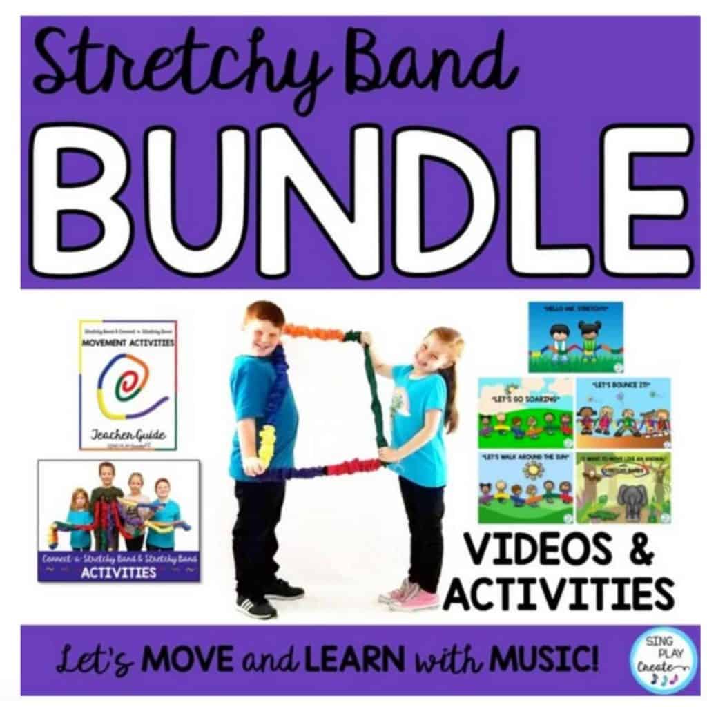Best Move and Learn With Music Colorful Stretchy Band Music Education Sandra Sing Play Create Distance Learning