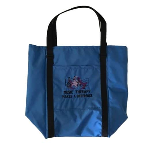 Top Music Therapy Makes a Difference Blue Bag With Pocket Organizing Bag