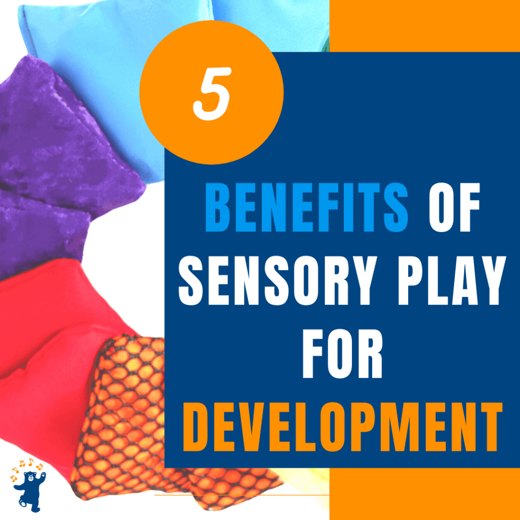 Benefits of sensory play for developoment of toddlers and preschool and implications for developmental delays. textured bean bags and wrist scrunchies