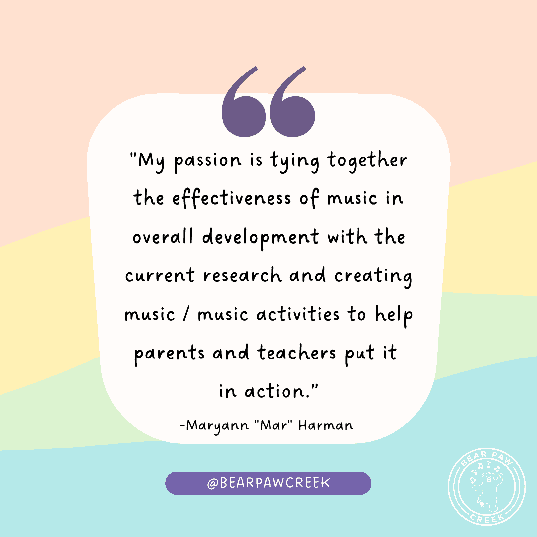 Bear Paw Creek Music with Mar Best Music Education Resources Early Childhood Development for Teachers Parents Educators Top Music Quotes for Early Childhood Development