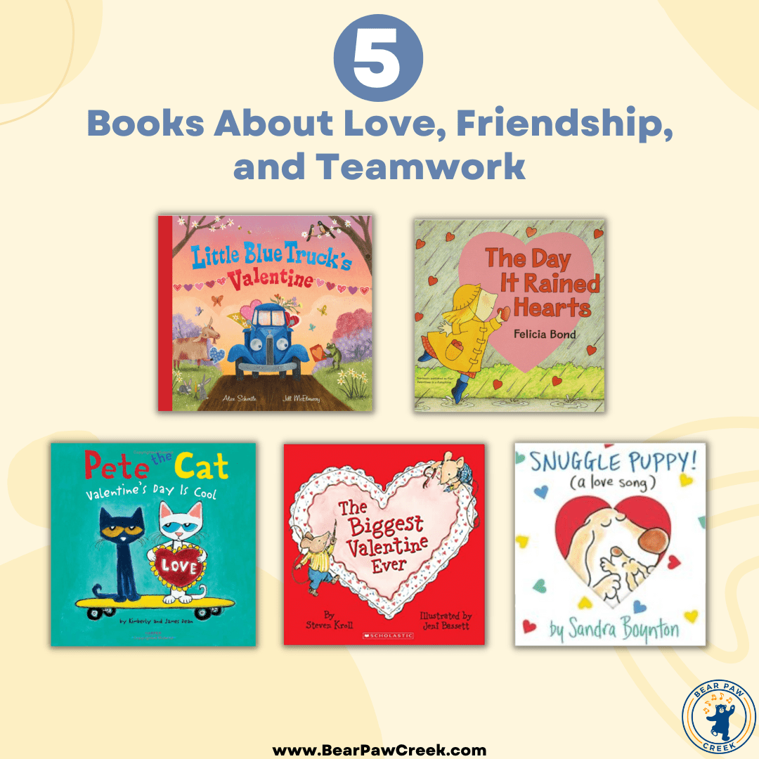Top Children's Music Products Best Valentine's Day Books Teamwork for Kids Creative Movement Circle Time Activities Bear Paw Creek Creative Movement Props Best Books for Children