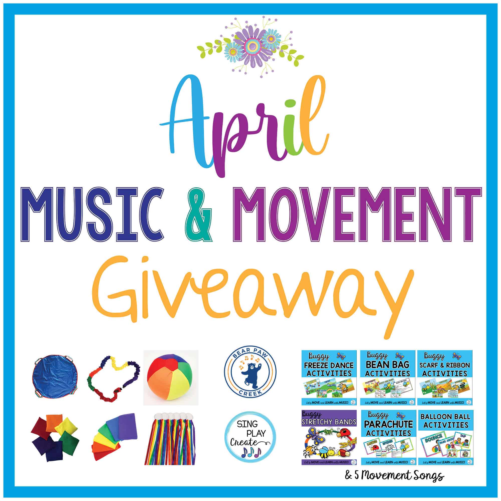 Bear Paw Creek Sing Play Create Music and Movement Giveaway Best Creative Movement Props for Teachers Parents Music Therapists Educators