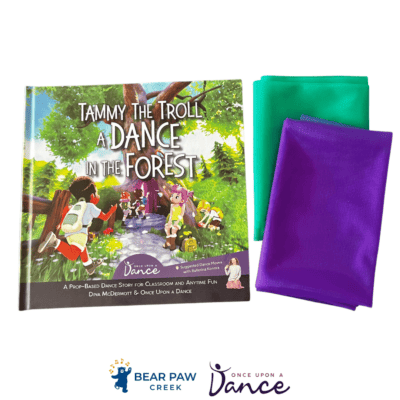 Bear Paw Creek Once Upon A Dance Book and Creative Movement Scarf Set Best Prop-Based Creative Dance Childrens Books Music and Movement Activities for Kids With Scarves and Books Montessori Learning