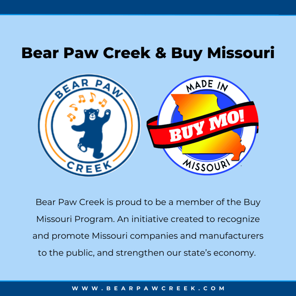 Bear Paw Creek Buy Missouri Program Buy Missouri Bear Paw Creek Best Music and Movement Props Music Therapy of the Ozarks Springfield, Missouri