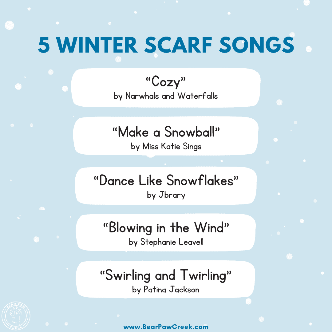 Top 5 Winter Scarf Songs for Kids Music and Movement Class Best Creative Movement Scarves