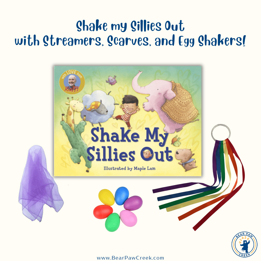 Best Children's Books to Use With Movement Props Shake My Sillies Out Raffi Songs to Read Bear Paw Creek Movement Props Read Across America Week Books