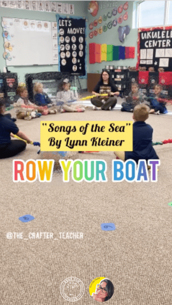 Lynn Kleiner Stretchy Band Songs Row Row Row Your Boat Stretchy Band Activity